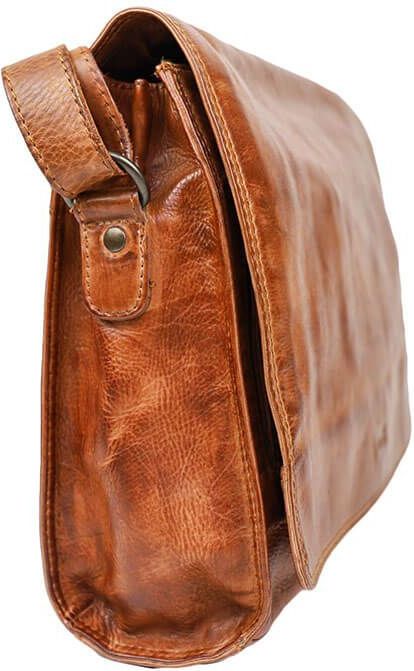Bear Design Hanna Leren Overslagtas / Schoudertas - Cognac