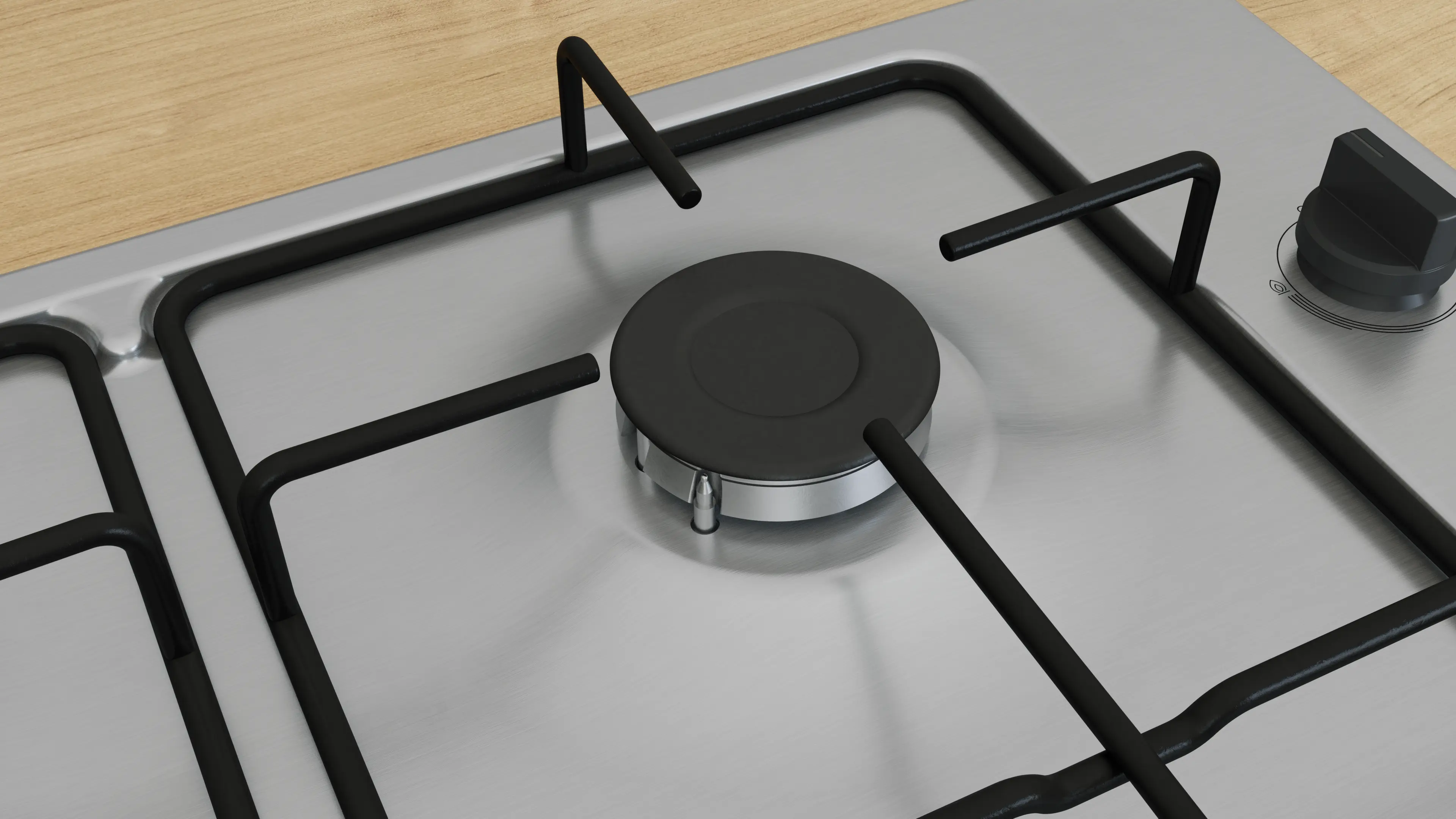Serie 2 Gaskookplaat Inox