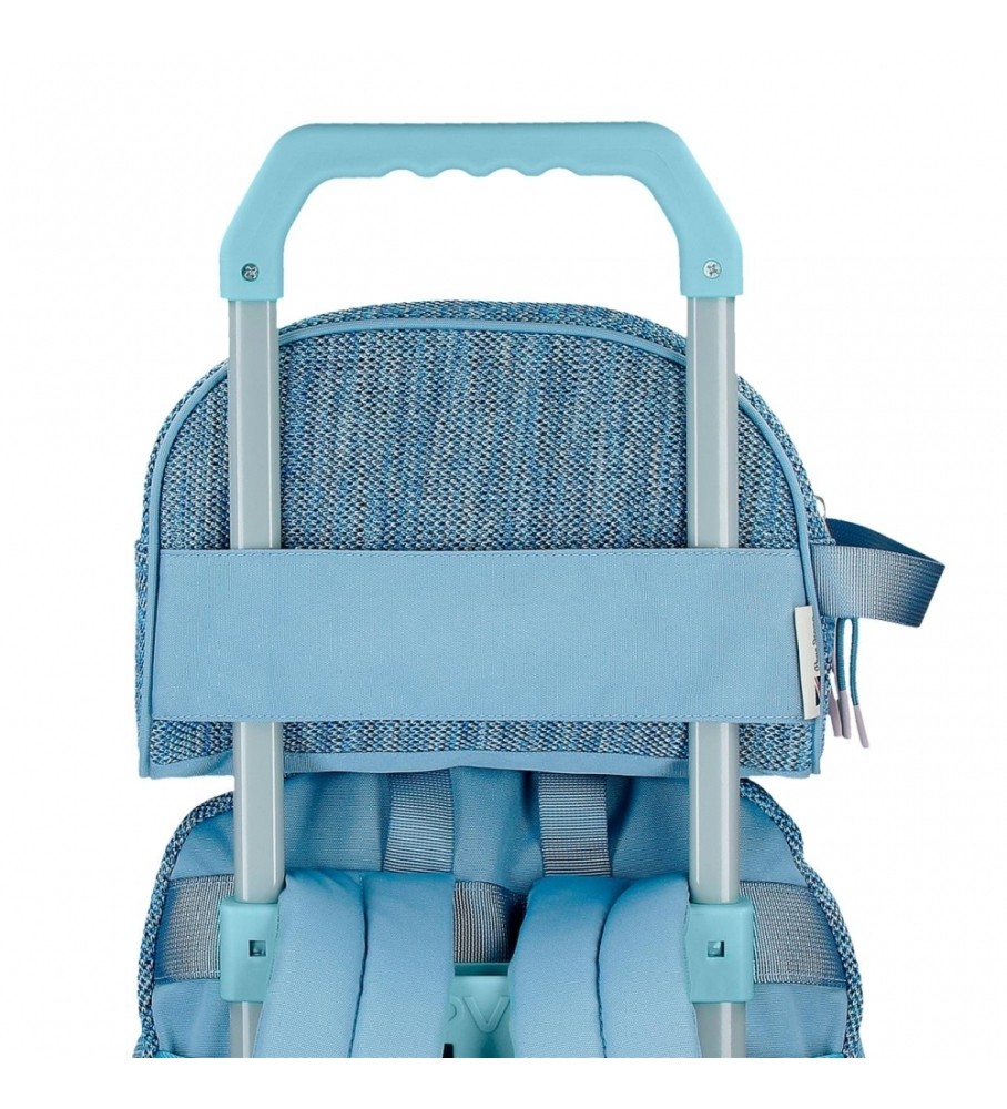 Nécessaire Pepe Jeans Lena com dois compartimentos, adaptável, azul