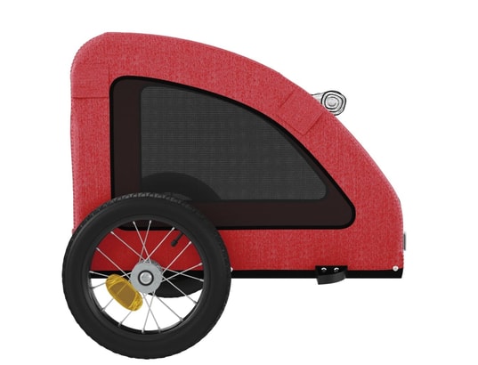 VIDAXL - Remorque de vélo pour chien rouge tissu oxford et fer