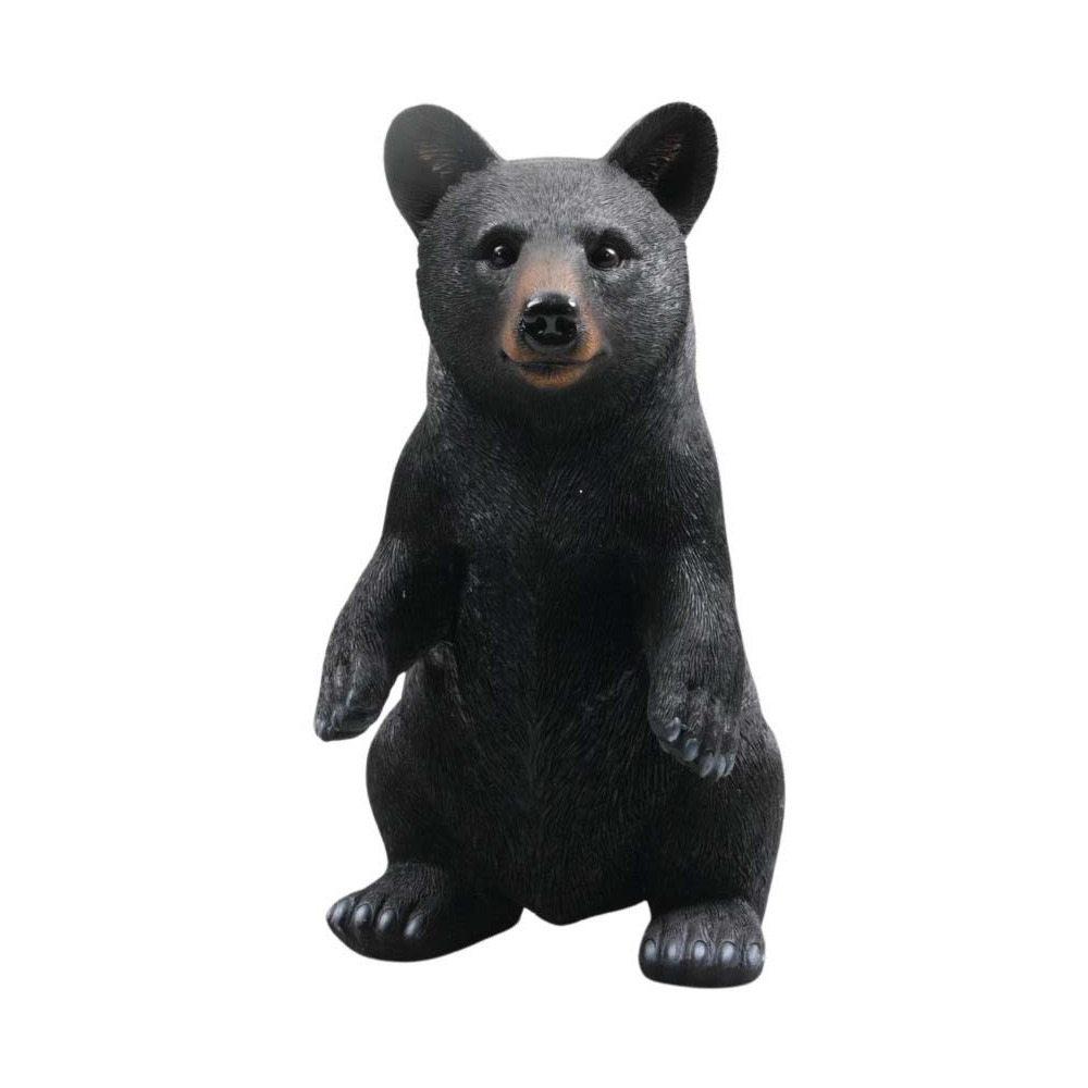 Ours noir en résine 40 cm debout