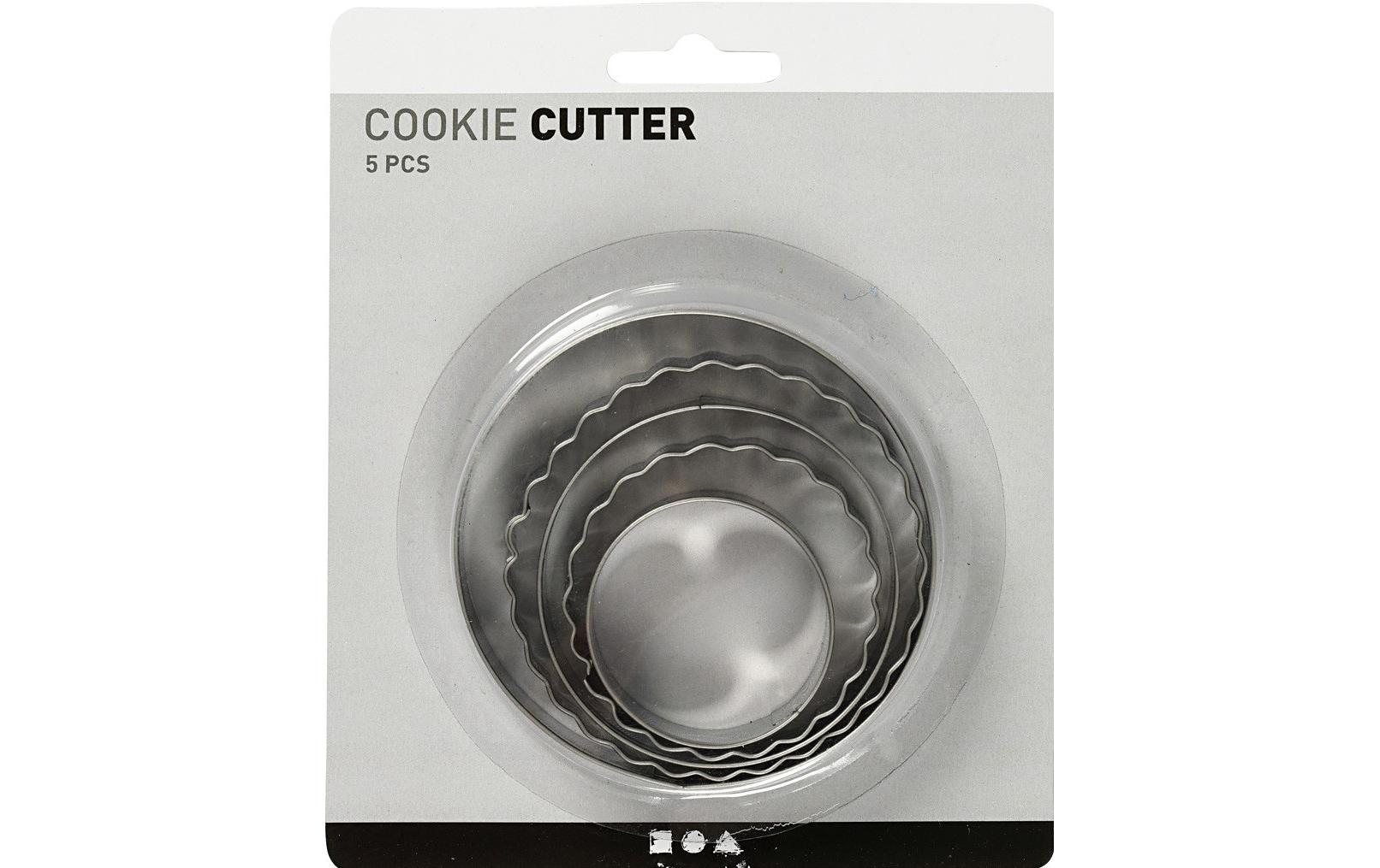 Guetzli-Ausstecher-Set 8 cm 5 Stück, KreiseKeks-Ausstecher