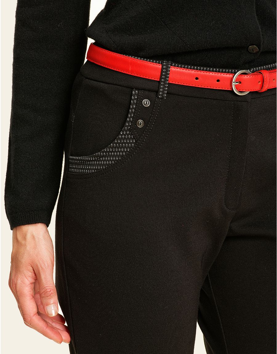 Pantalon 7/8 noir slim