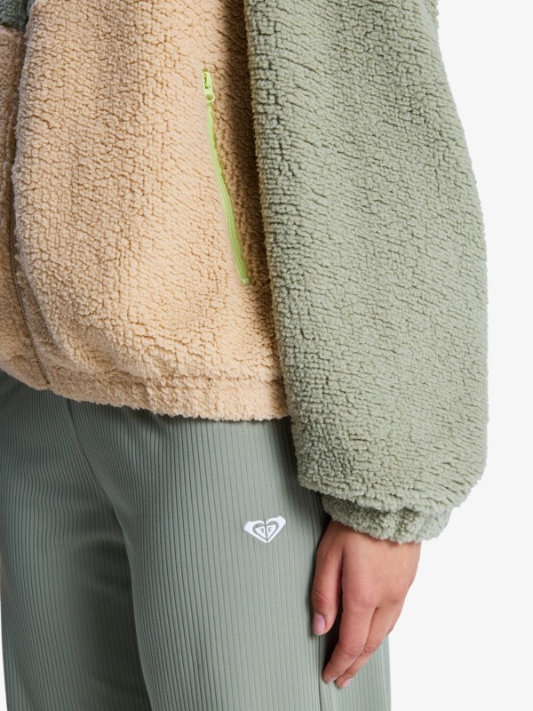 Boundless Spirit Veste sherpa Vert Femme