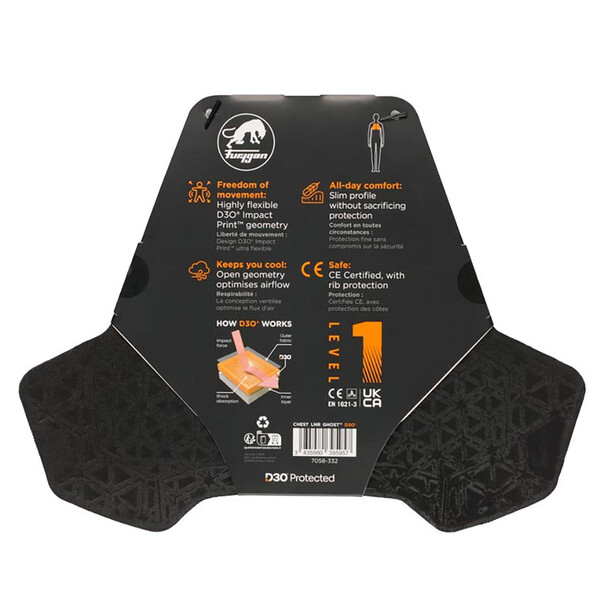 Furygan - Protections pectorales LNR Ghost™ D3O® Orange
