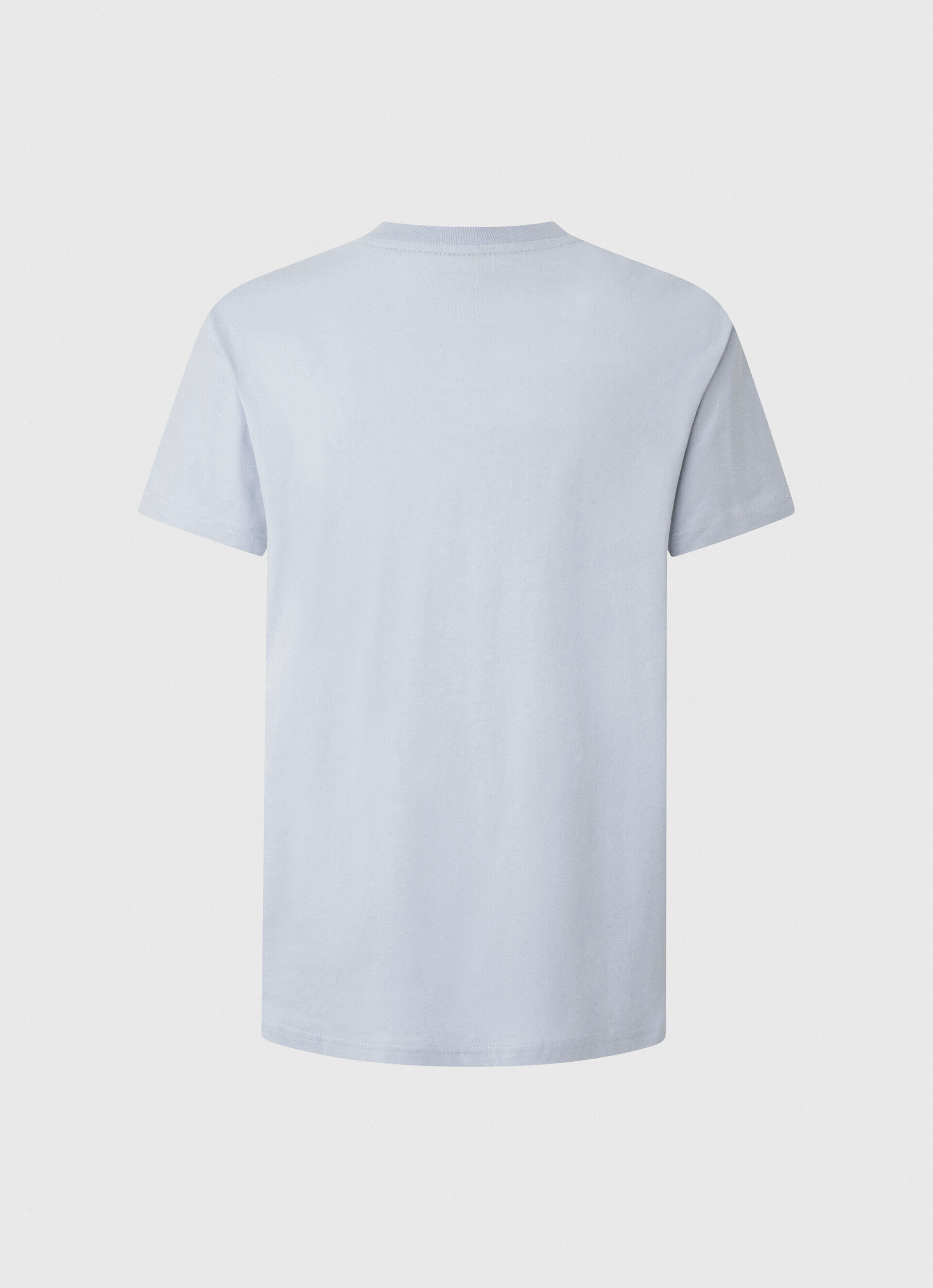 Camiseta de algodão com logo de 1973 - azul claro