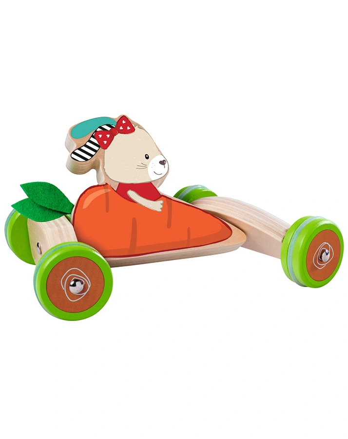 Holz-Schiebefahrzeug KAROTTENMOBIL (16cm)