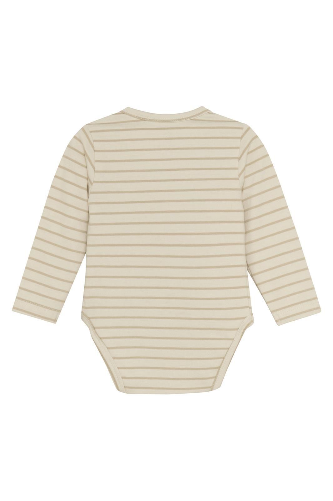 Noppies Newborn Romper Navi - Stripe pattern Off white