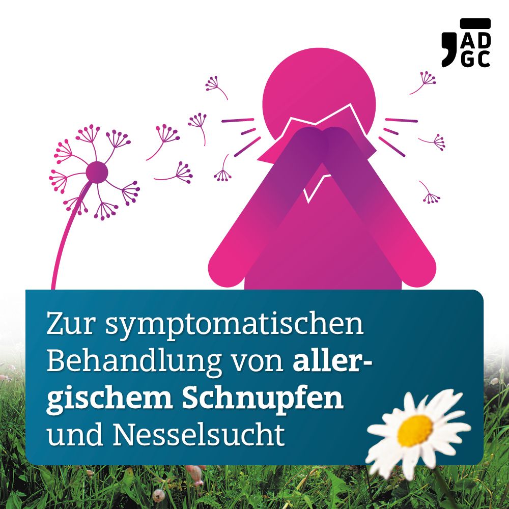 Cetirizin-ADGC® schnelle und langanhaltende Wirkung gegen Allergien