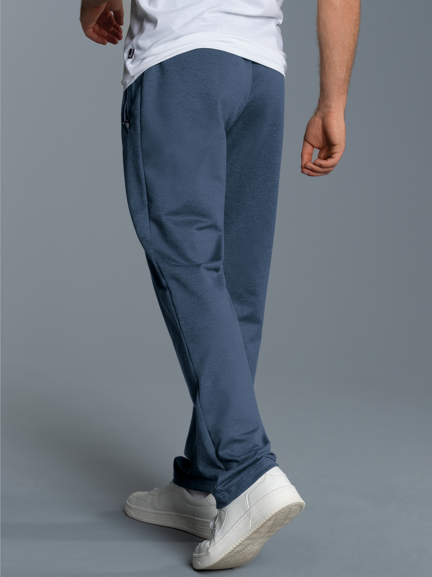 Freizeithose aus Sweat-Qualität Nightblue-melange
