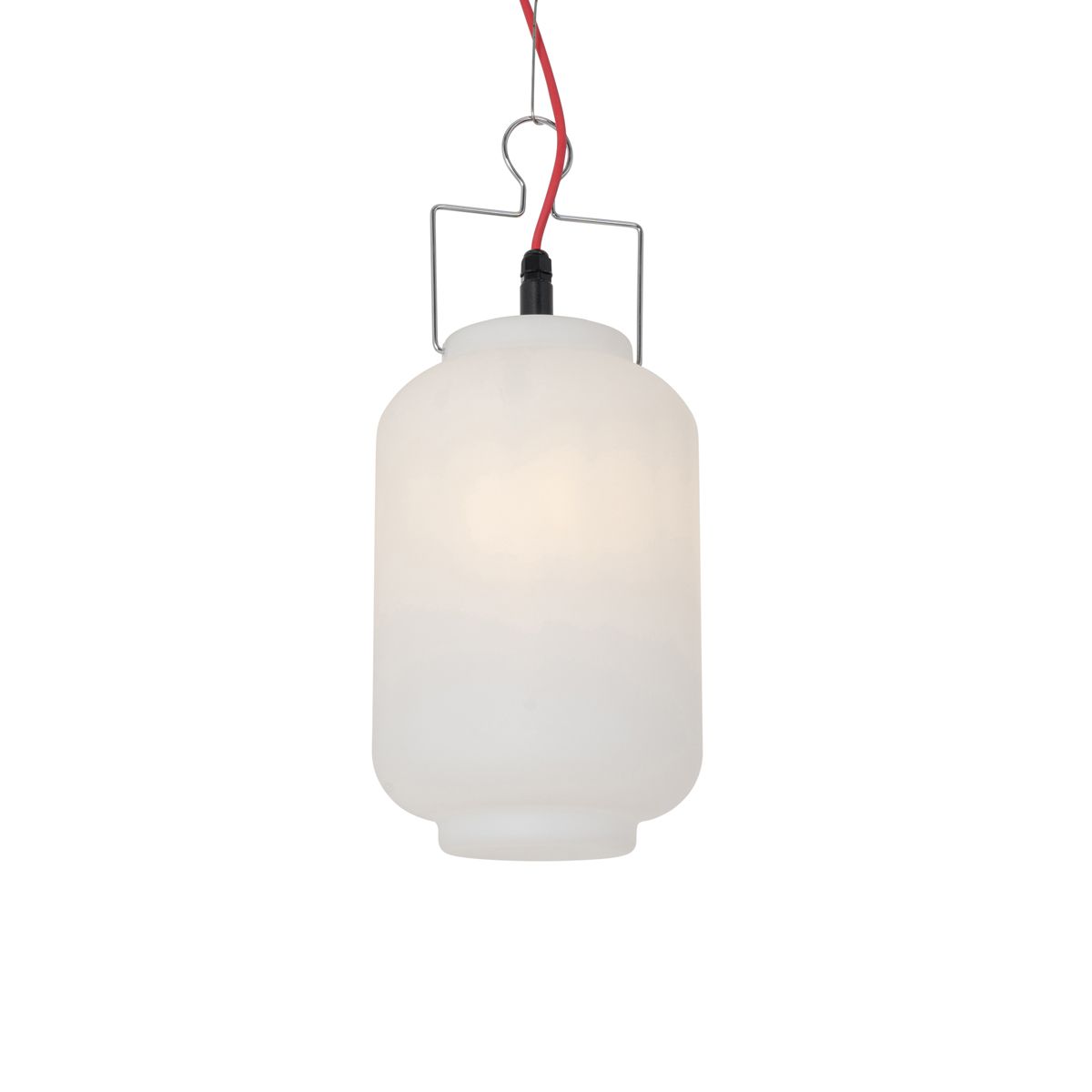 Smart buiten hanglamp wit 20cm met rode stekker incl. Wifi A60 - Pion