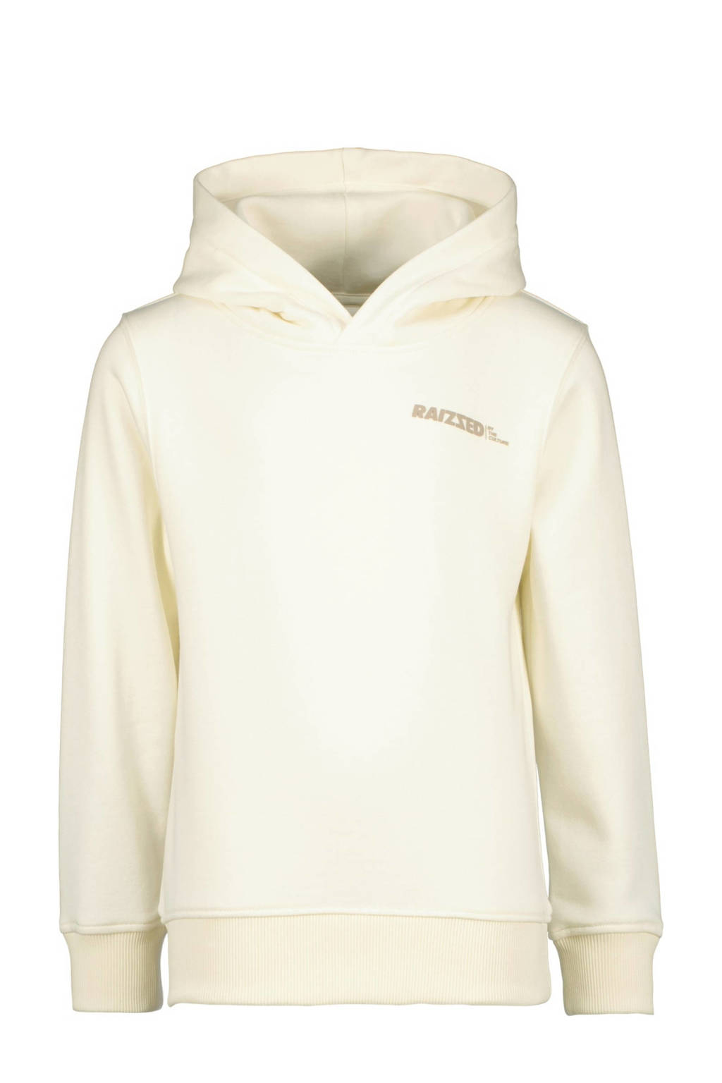 Raizzed hoodie Newfield met tekst ivoorwit