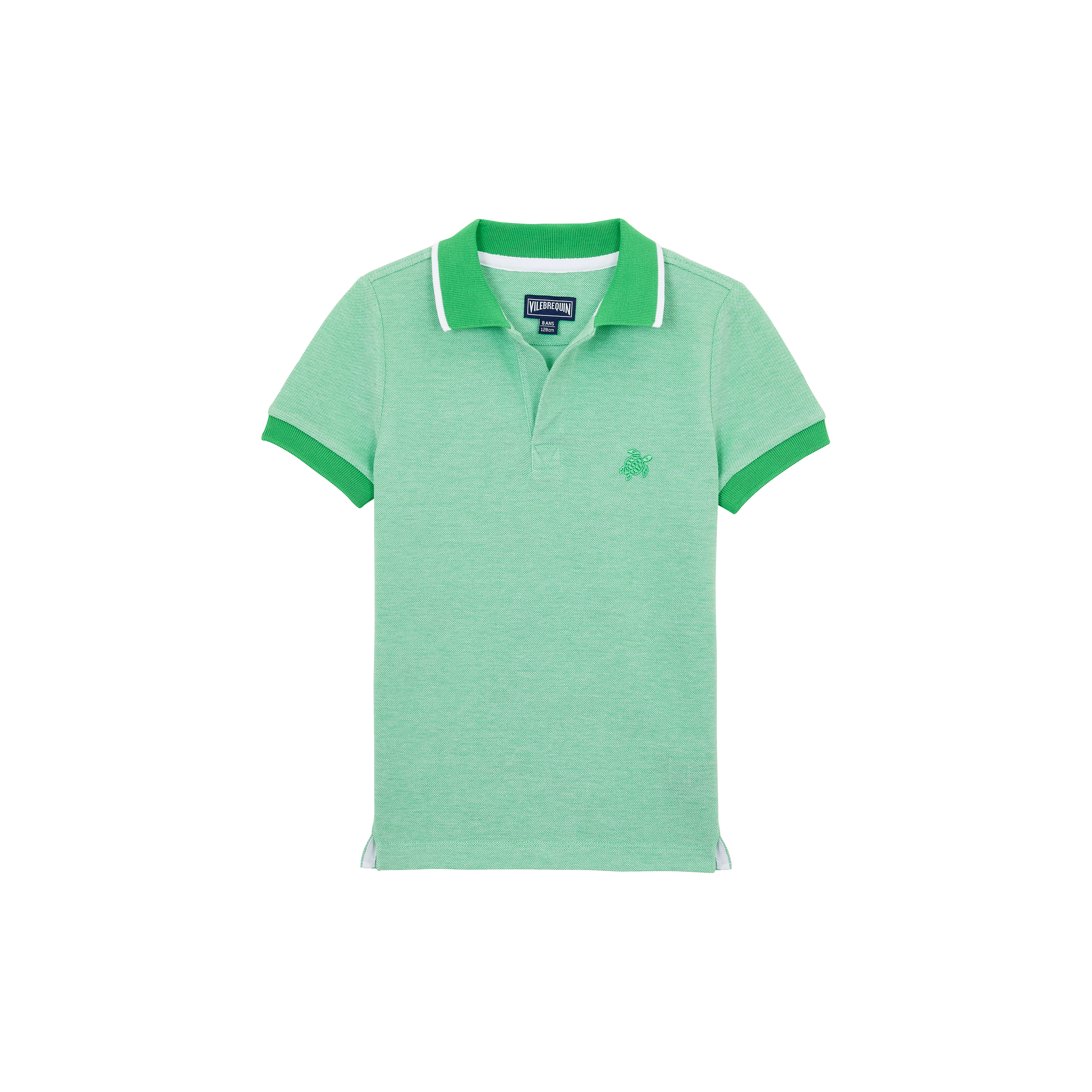 Polo en coton piqué changeant de couleur garçon