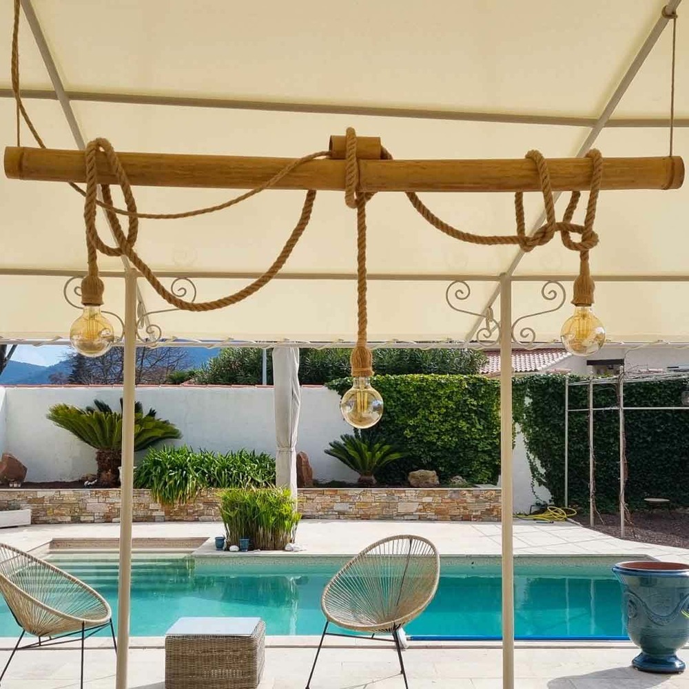Toile pergola ivoire anti-chaleur 2,5x5 m - qualité 15 ans - made in france