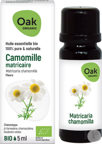 Oak Organic Camomille Matricaire Huile Essentielle 100% Pure Et Naturelle Flacon 5ml