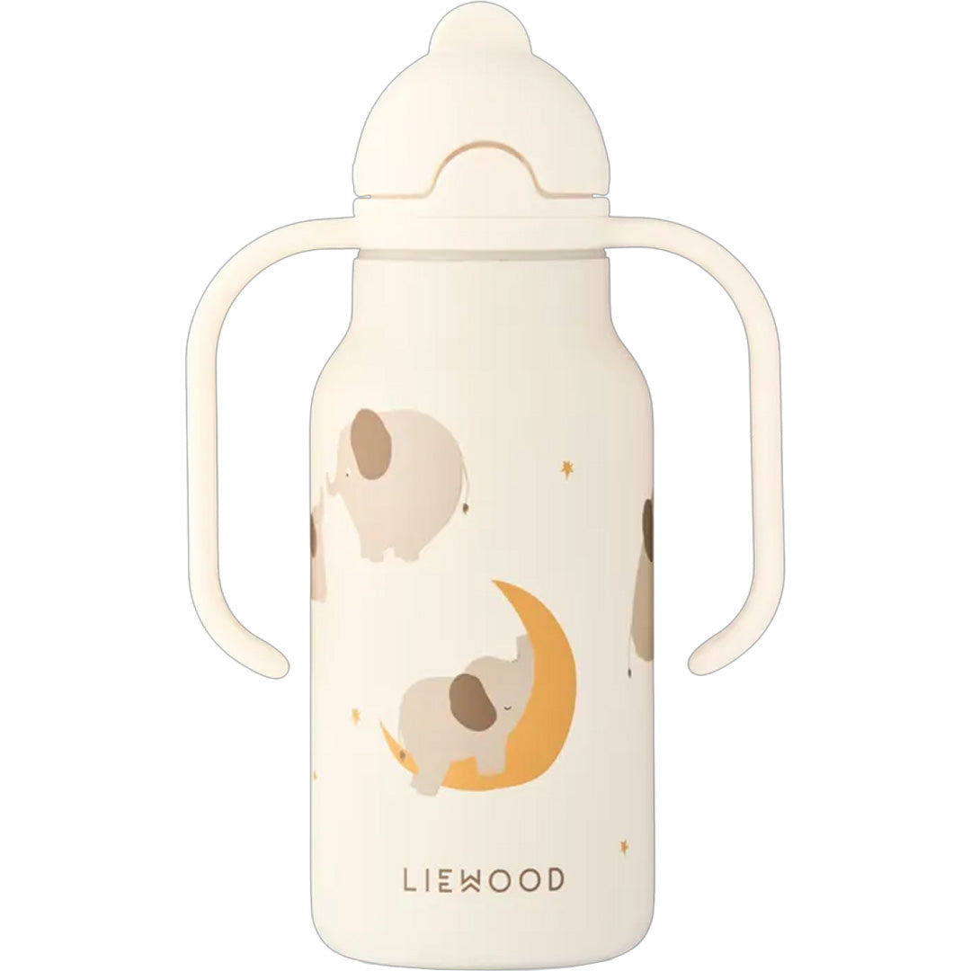 liewood rvs thermosfles kimmie - elephant creme de la creme - 250 ml