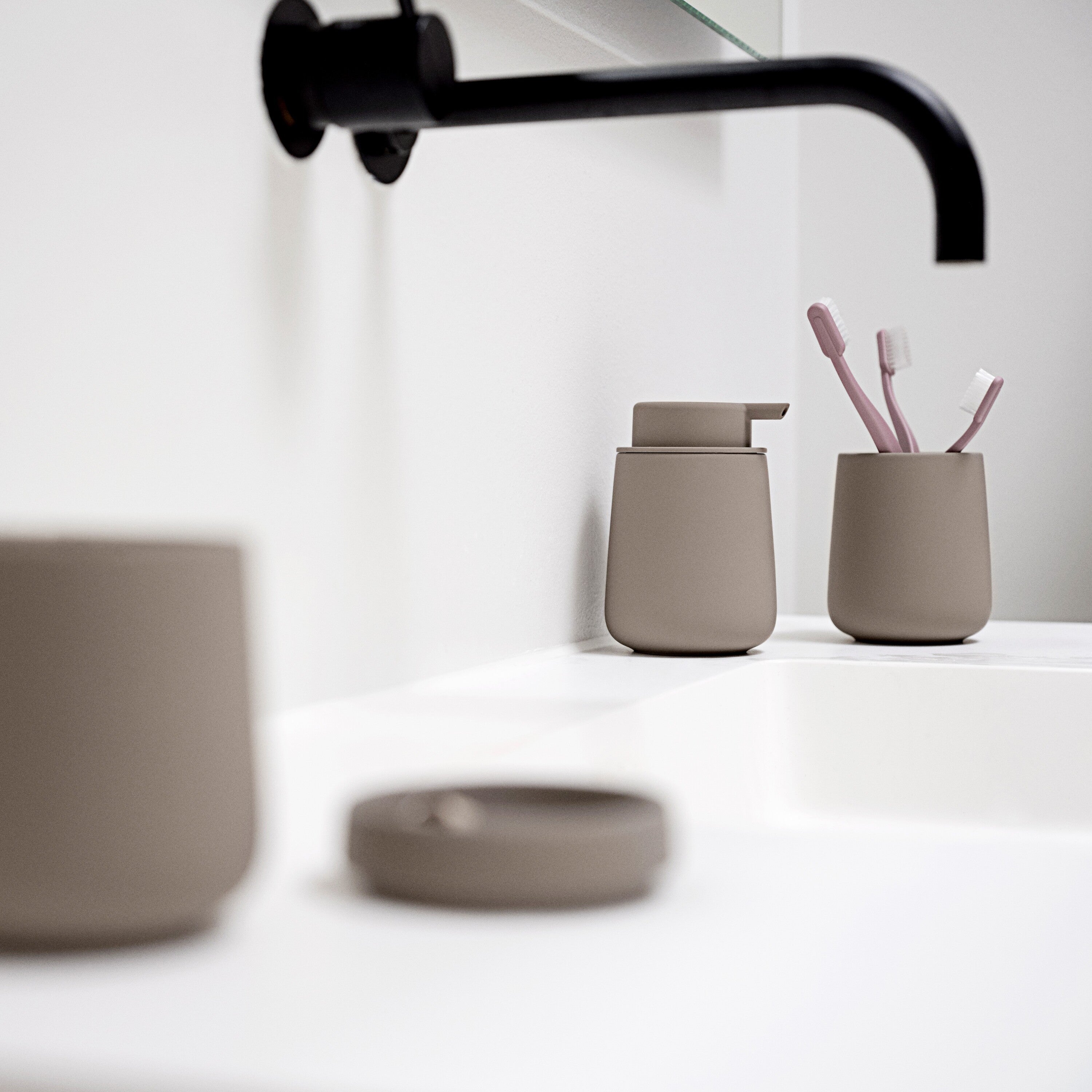 Zone Denmark Nova One Tandenborstelhouder - Taupe