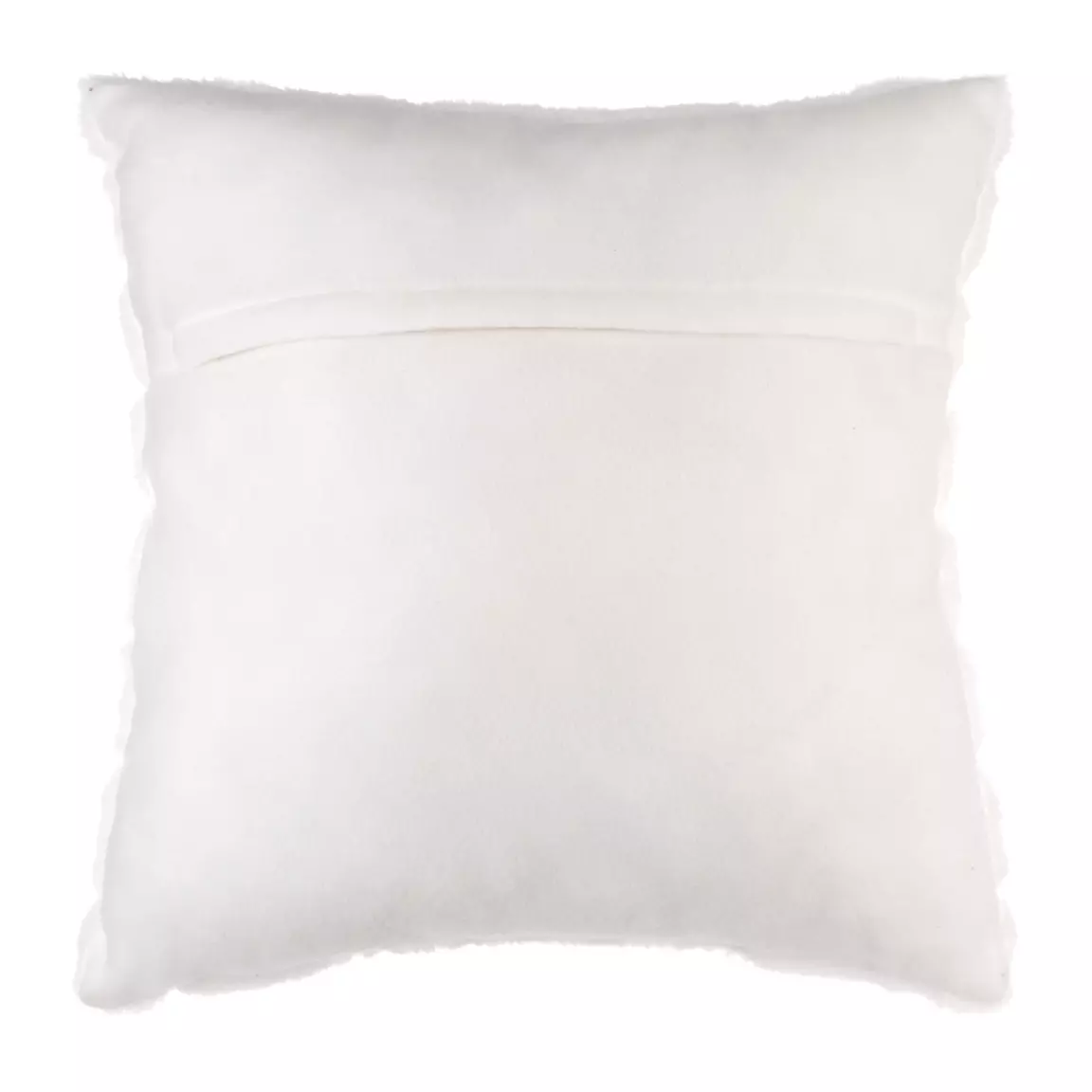 Coussin carré fausse fourrure (45 x 45 cm) Manoir Blanc