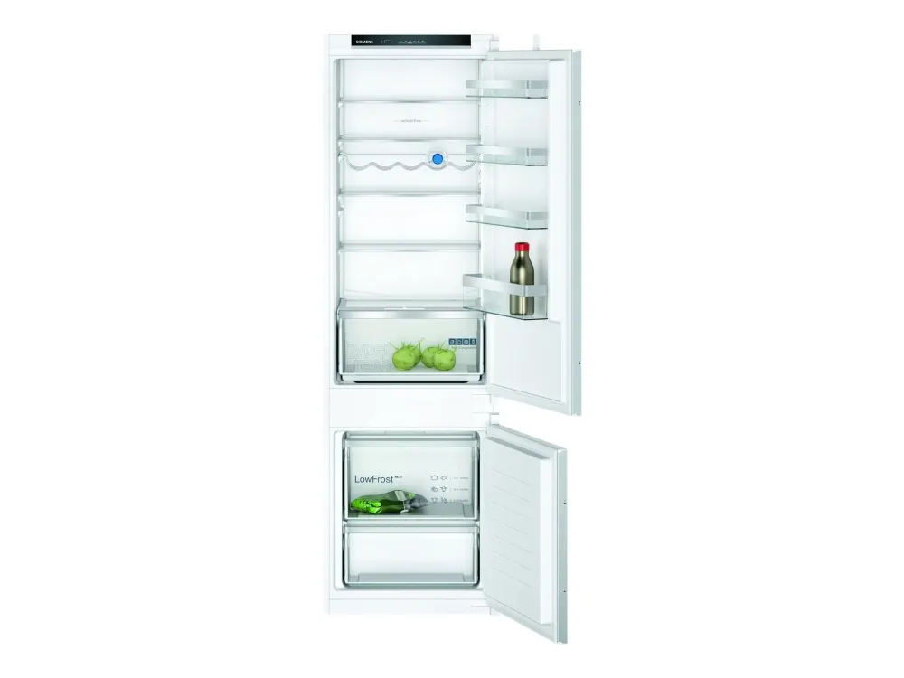 Siemens iQ300 KI87VVSE0 - Køleskab/fryser - bund-fryser - til indbygning - niche - bredde: 56 cm - dybde: 55 cm - højde: 177.5 cm - 270 liter - Klasse E - Glidehængsel