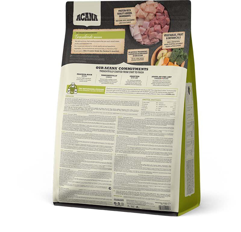 Acana Regionals Grasslands Dog Highest proteïn - Hondenvoer - 2 Kilogram - eend, lam