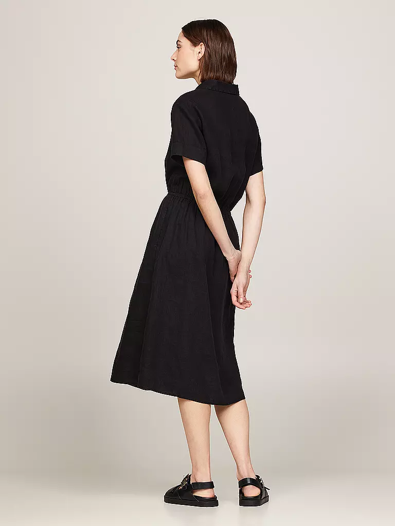 TOMMY HILFIGER Hemdblusenkleid schwarz