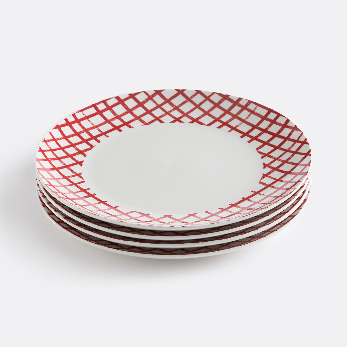 LA REDOUTE INTERIEURS<br>Conjunto de 4 pratos de porcelana, Aline
