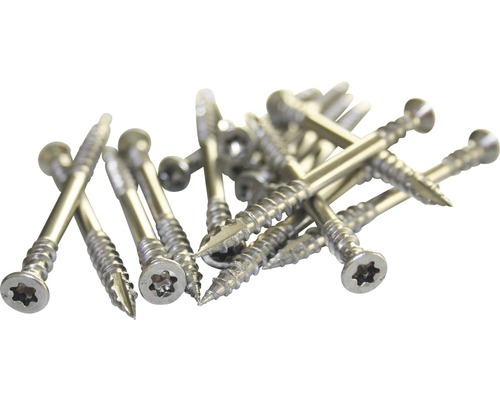 JD Plus verzonken vlonderschroef met I-Star-aandrijving, 5x6 mm, roestvrij staal A2, 500 stuks