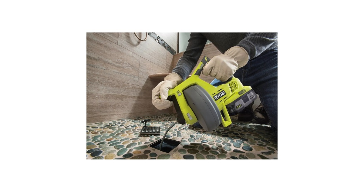 RyobiAccu-Ontstopper R18DA-0 pijp reinigingsapparaat  (Groen/zwart, 18V, zonder batterij en lader)