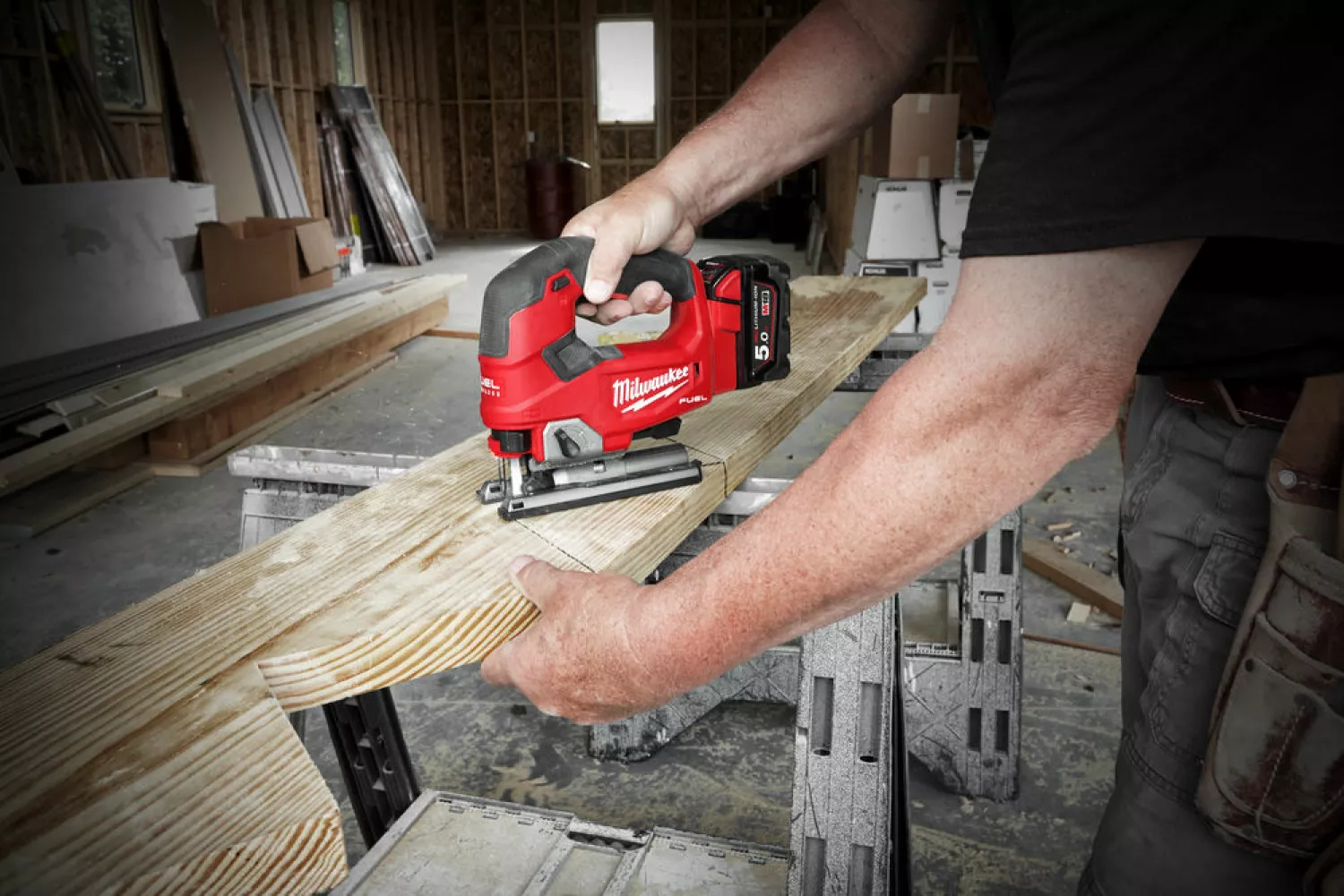 Milwaukee M18 FJS-0X 18V Li-Ion accu Decoupeerzaagmachine body in HD-Box - koolborstelloos