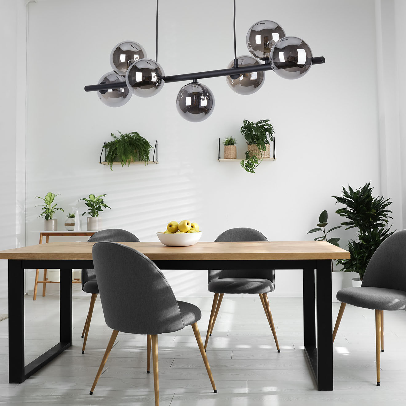 Micadoni Suspension Alioth noir/graphite - 27x90x153 cm