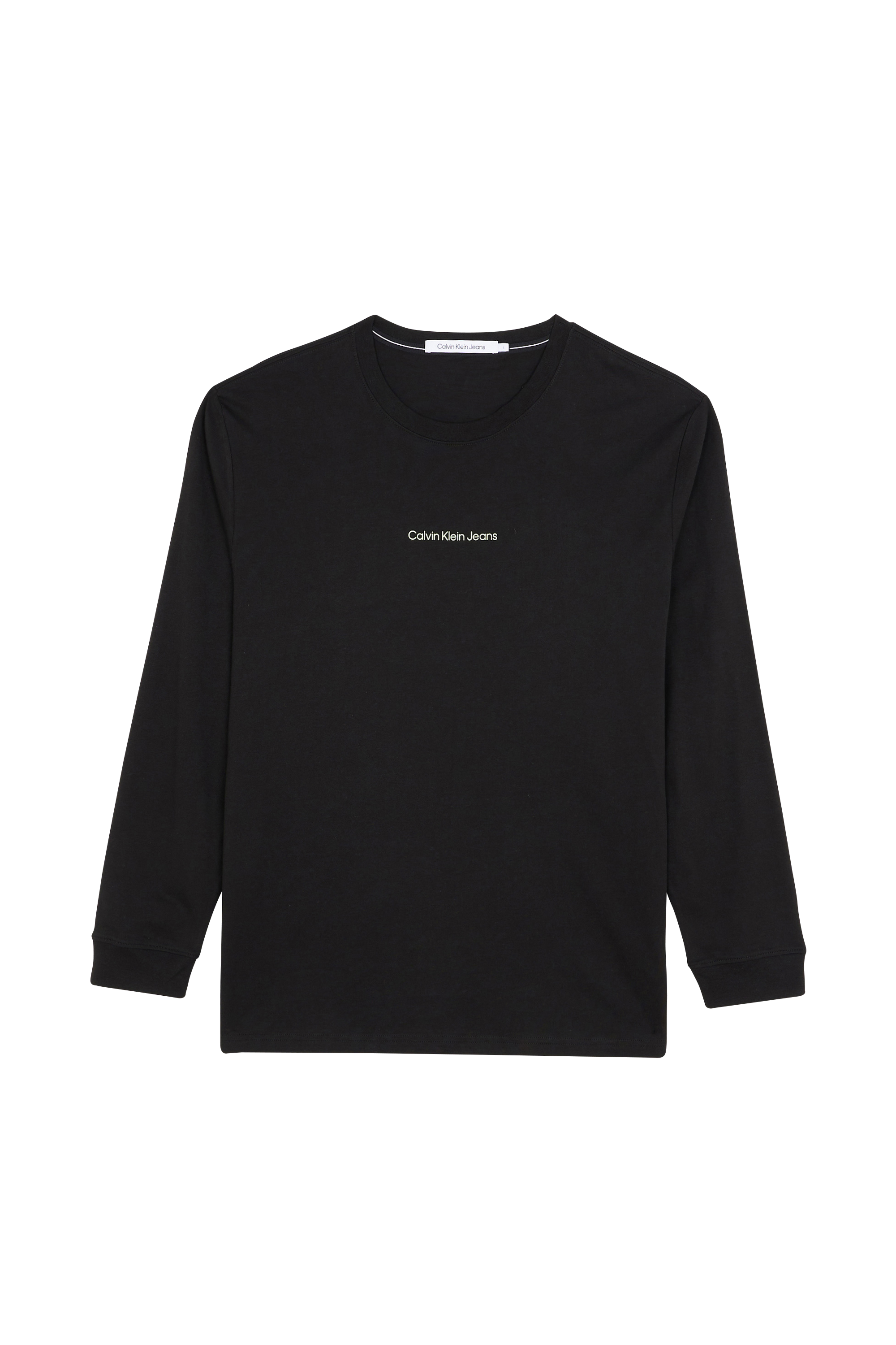 CALVIN KLEIN JEANS T-shirt  STACKED SLOGAN LS TE Noir