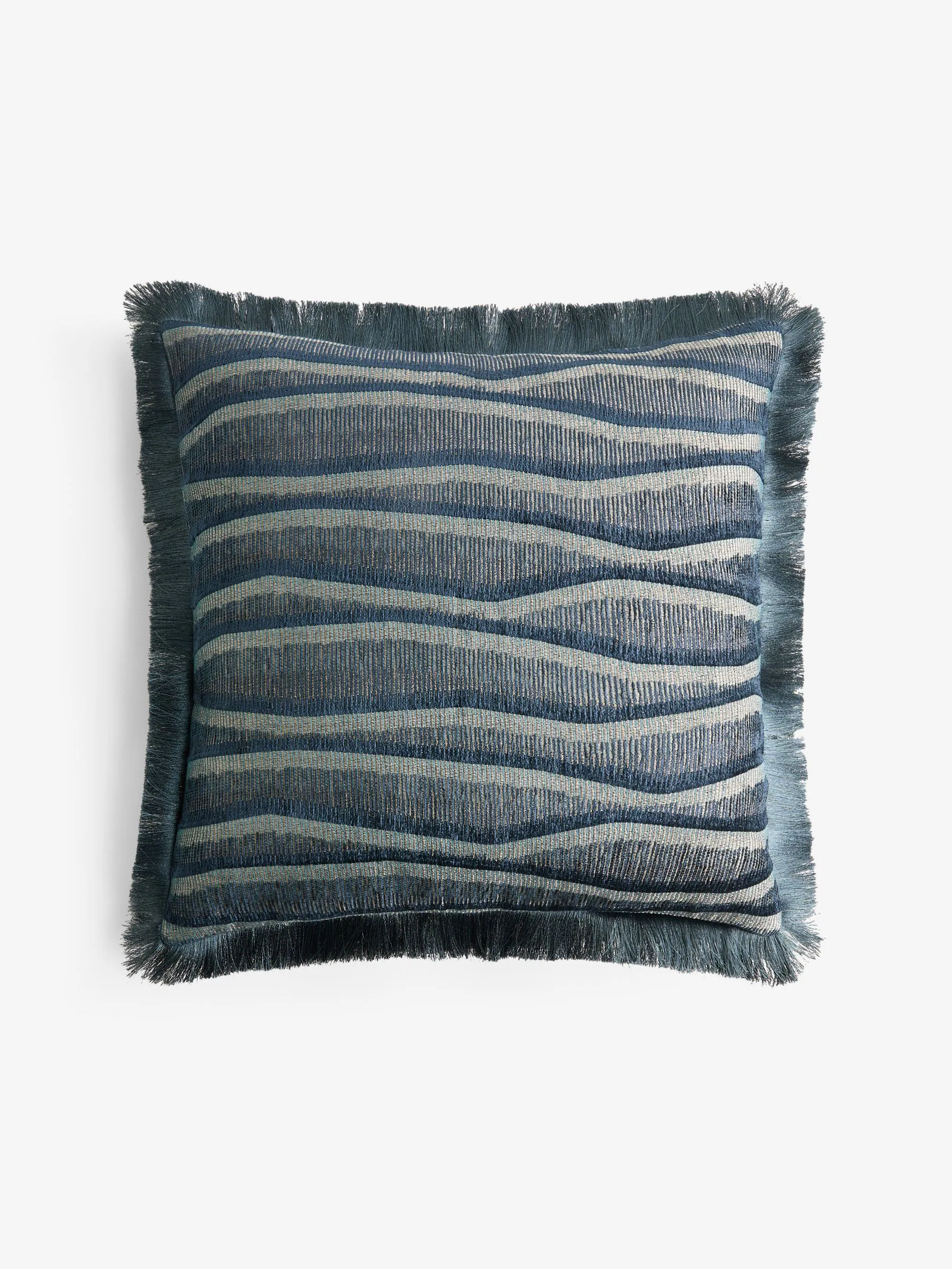 Abstract Wave Fringe Cushion