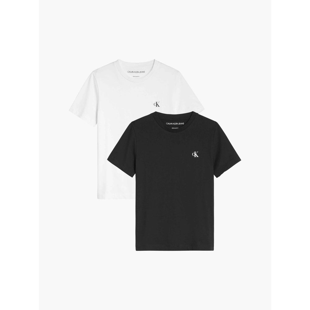 Køb Calvin Klein White / Black 2-Pack Monogram T-Shirt