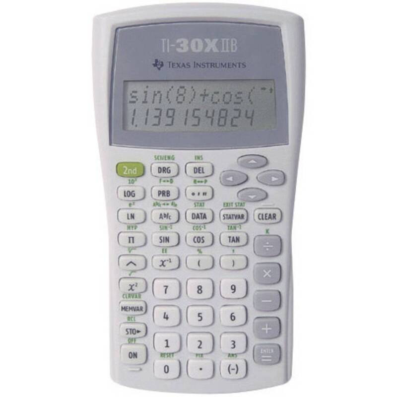 Texas Instruments Taschenrechner TI-30X II, Batteriebetrieb, weiss/grau