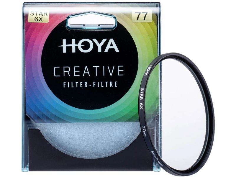 Hoya Objektivfilter Star 6X – 77 mm Filter zur Erzeugung eines 6-Kreuz-Streulichteffekts