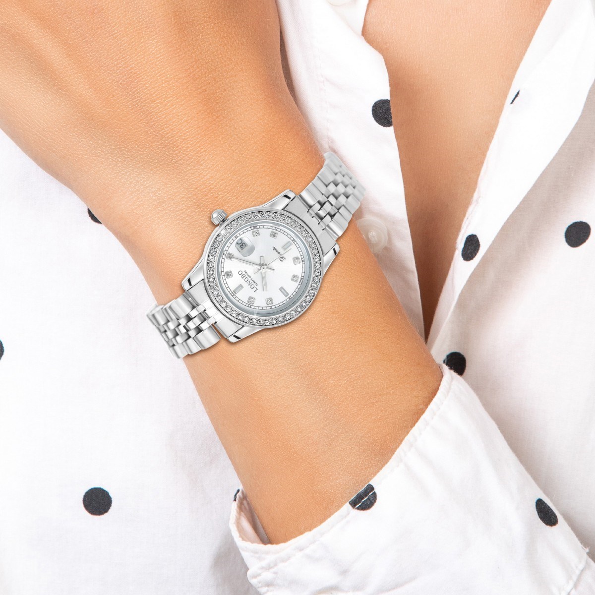 Montre Agathe élégante ornée de Cristaux scintillants SC Crystal