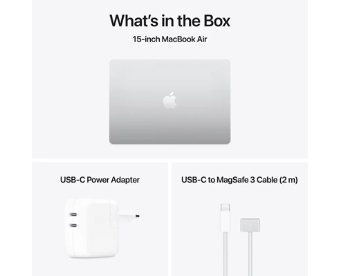 Apple 15-inch MacBook Air: Apple M4 chip with 10-core CPU and 10-core GPU, 24GB, 512GB SSD - Silver