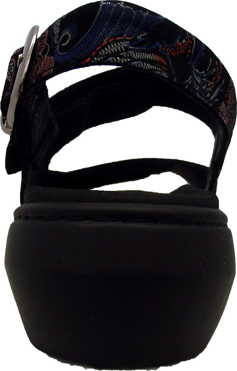 Wolky Sandale Santorini schwarz/blau