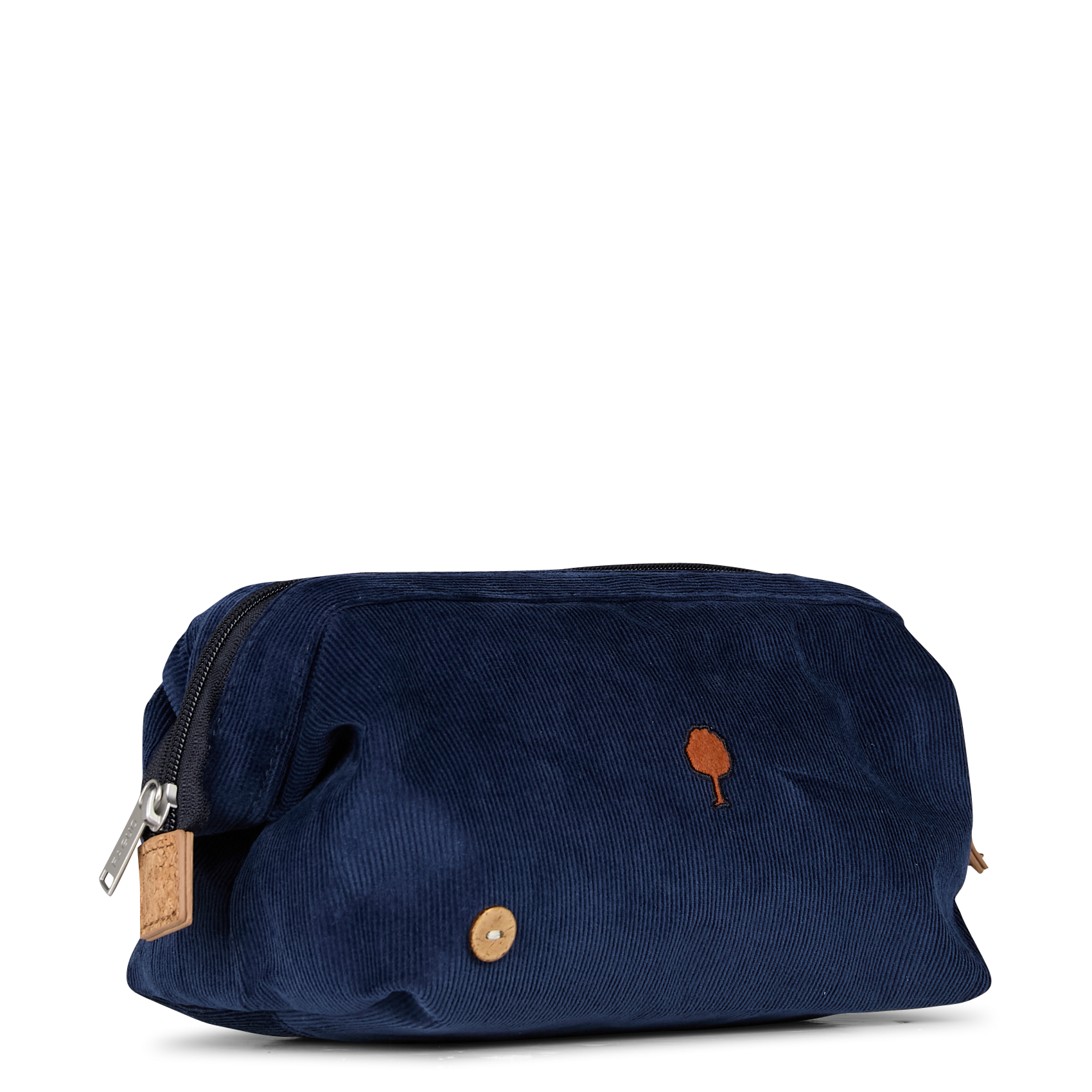 Trousse de toilette côtelé en coton recyclé | Bleu