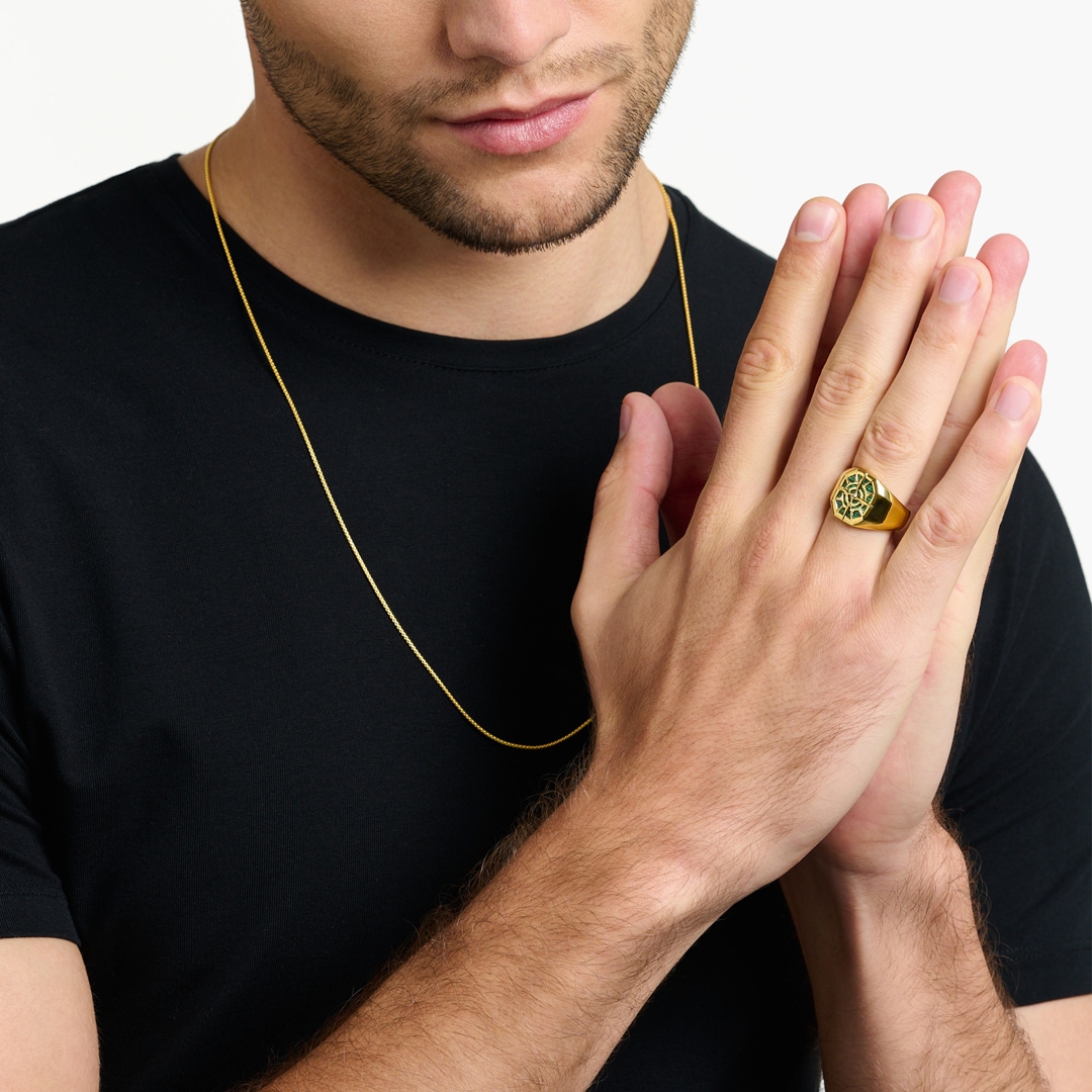 Thomas Sabo Ring Kompass grün