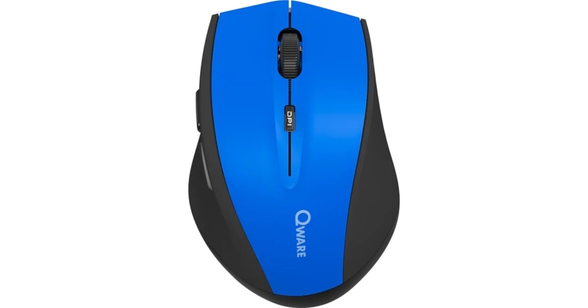 QwareBolton Draadloze Muis  (Zwart/blauw, 800 - 1600 DPI)