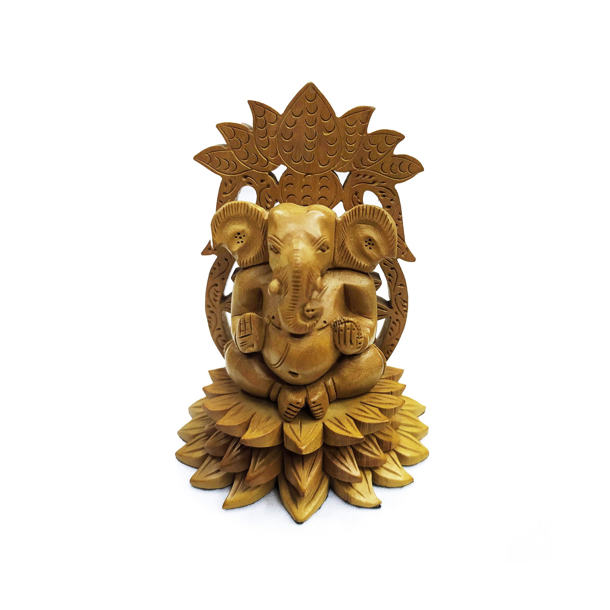 Figur 'Ganesha' aus Holz, natur, H 10,6 cm, B 9 cm, L 5 cm von fischer's lagerhaus