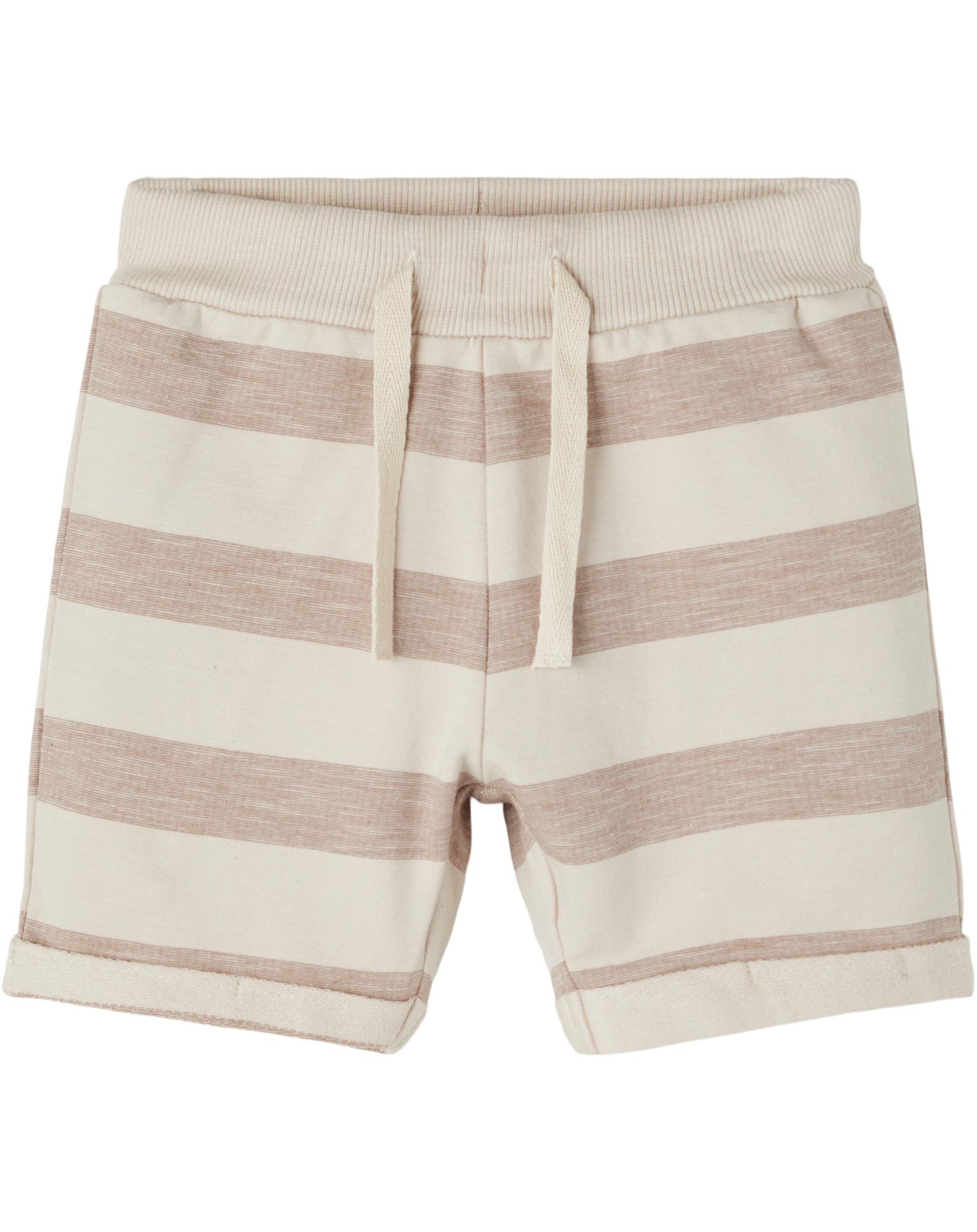 Sweat-Shorts NMMFIMO gestreift in oatmeal