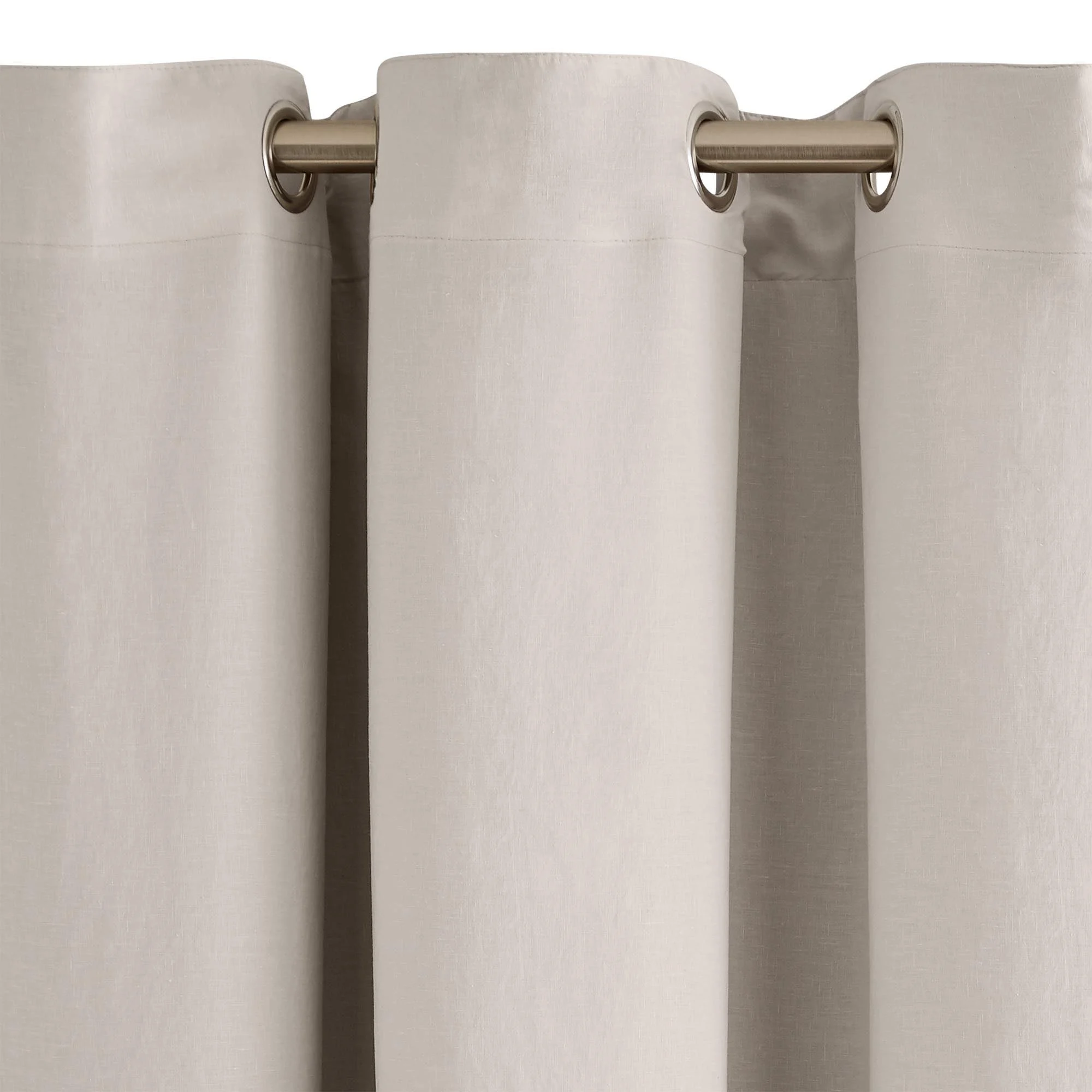 CARLINA - Rideau oeillets doublé occultant | Beige