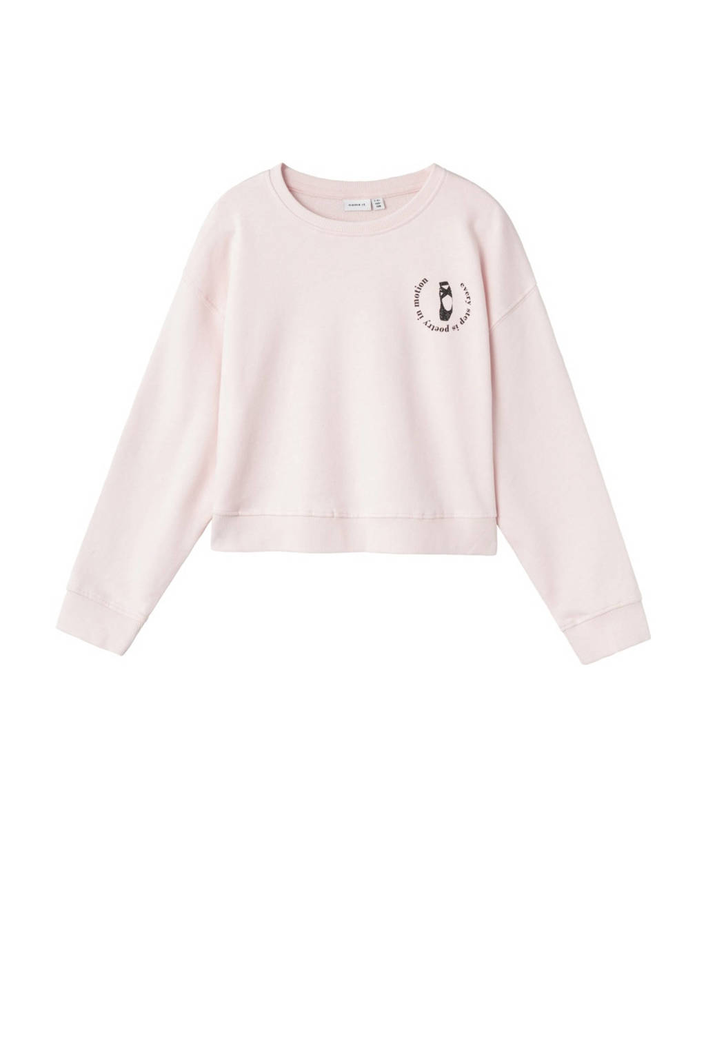 NAME IT sweater NKFLALULLE met backprint zachtroze