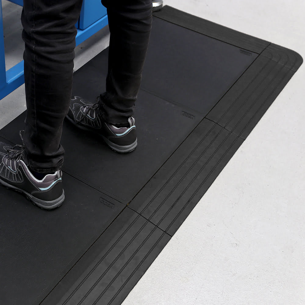Tapis anti-fatigue - pièce latérale noire mâle