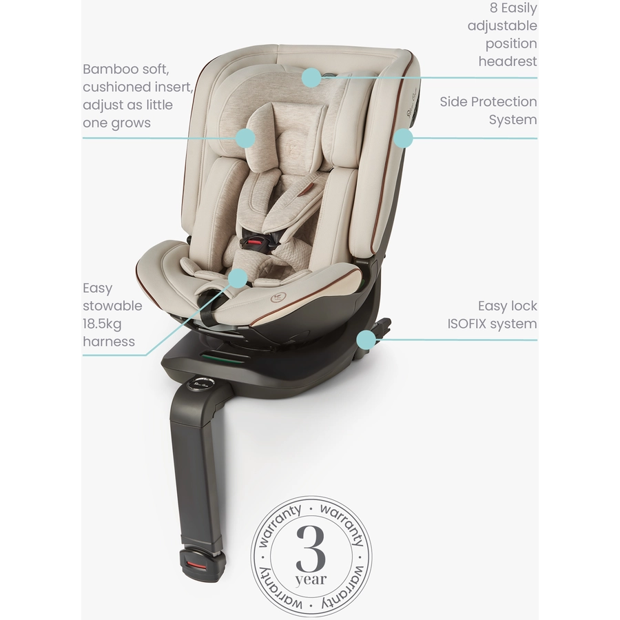 Silver Cross Kindersitz Motion 360° Rotation All-Size Almond