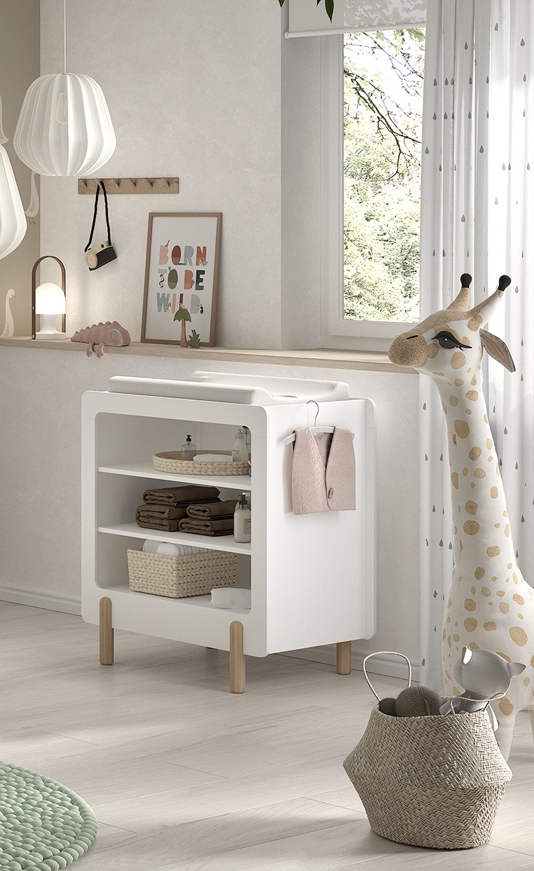 Wickelkommode SMILE - weiß - 88 cm