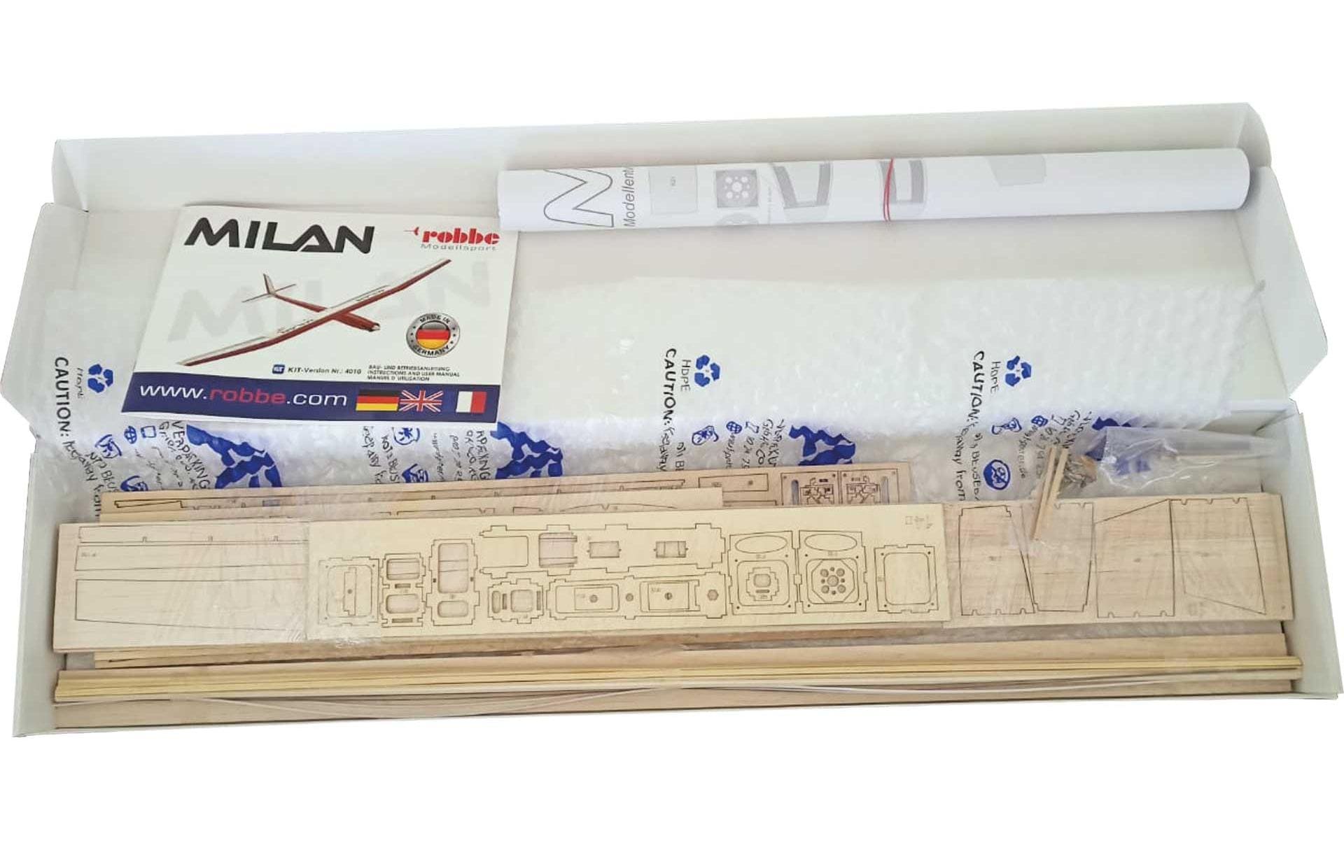 Motorsegler MILAN 1960 mm Bausatz<br>Hochleistungs Elektrosegler Laser Cut Holzbausatz «Made in Germany»