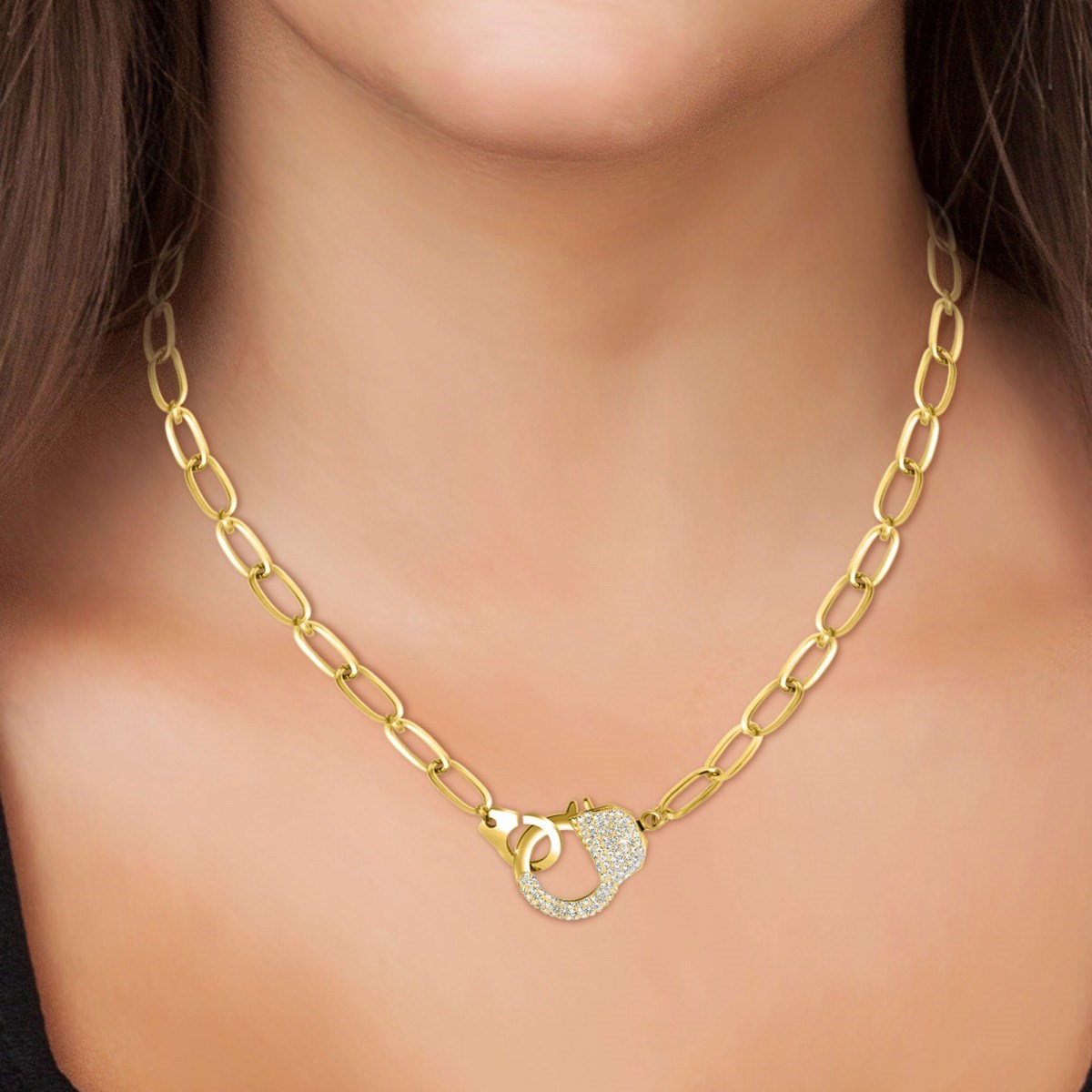 Collier menotte SC Bohème orné de Cristaux scintillants